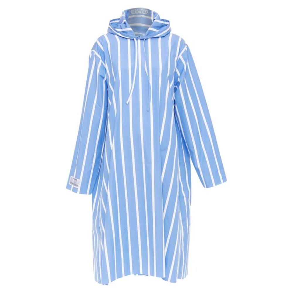 Vetements 2018 Blue Striped Poncho Dress